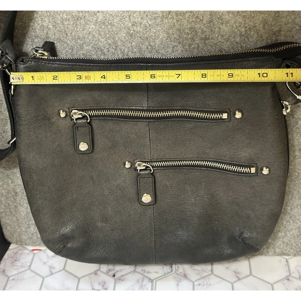 Gun Tote'N Mamas Leather Hobo Bag Dk Gray Concealed Carry Purse Handbag